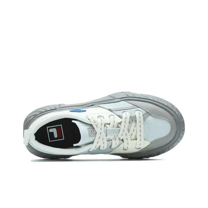 FILA Fosso Breathable Low-Top Canvas Shoes Women's White Gray-2