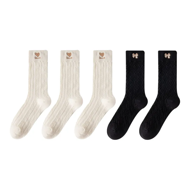 XXLLG Mid Calf Socks Women's 5 Pack-8
