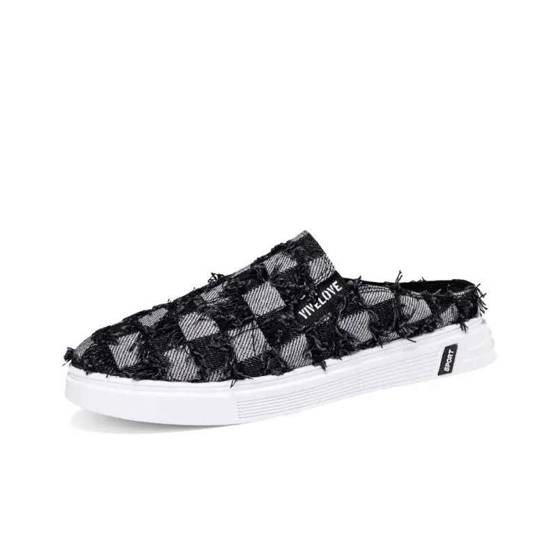 YIVELOVE Wrap toe Slippers Men's Black-1