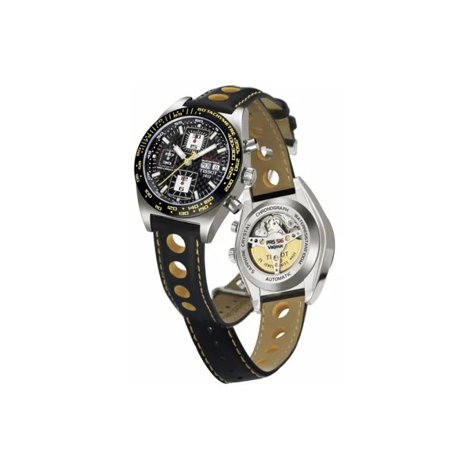 TISSOT Automatic Mechanical Movement Men's Watches Watch 41mm Black Dial Stainless Steel Case Cow Leather Strap-1