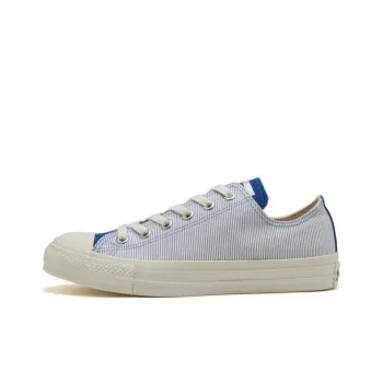 Converse All Star Anti Slip Wear Resistant Low Top Canvas Shoes Unisex White Blue Japan Version
