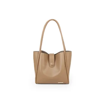 CHISIY Artificial Leather Bucket Bag, Shoulder Bag, Handbag, Shoulder Bag Large Size Women's Bee Yellow Brown