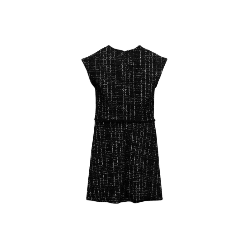 ZARA Sleeveless Dress Women's Black-1