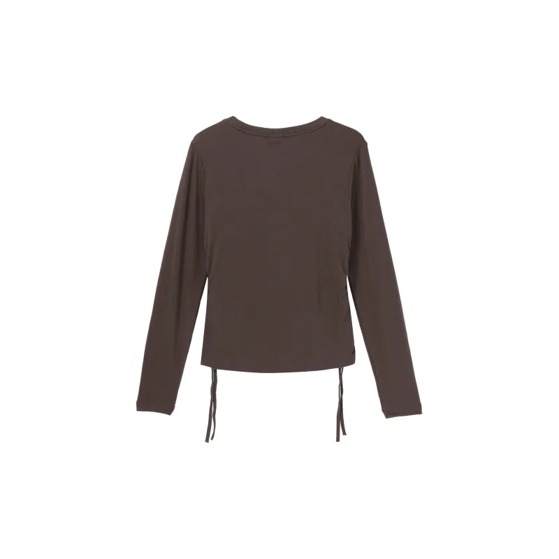Nike Set in Sleeve T Shirt Women's Brown-1