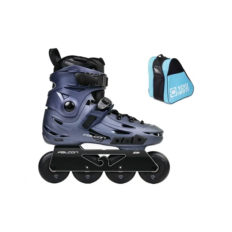 FLYING EAGLE Inline Skates PP Material Street Riding FSK Casual Unisex 36 46 Navy Blue Roller Skates+Blue Shoulder Bag-4