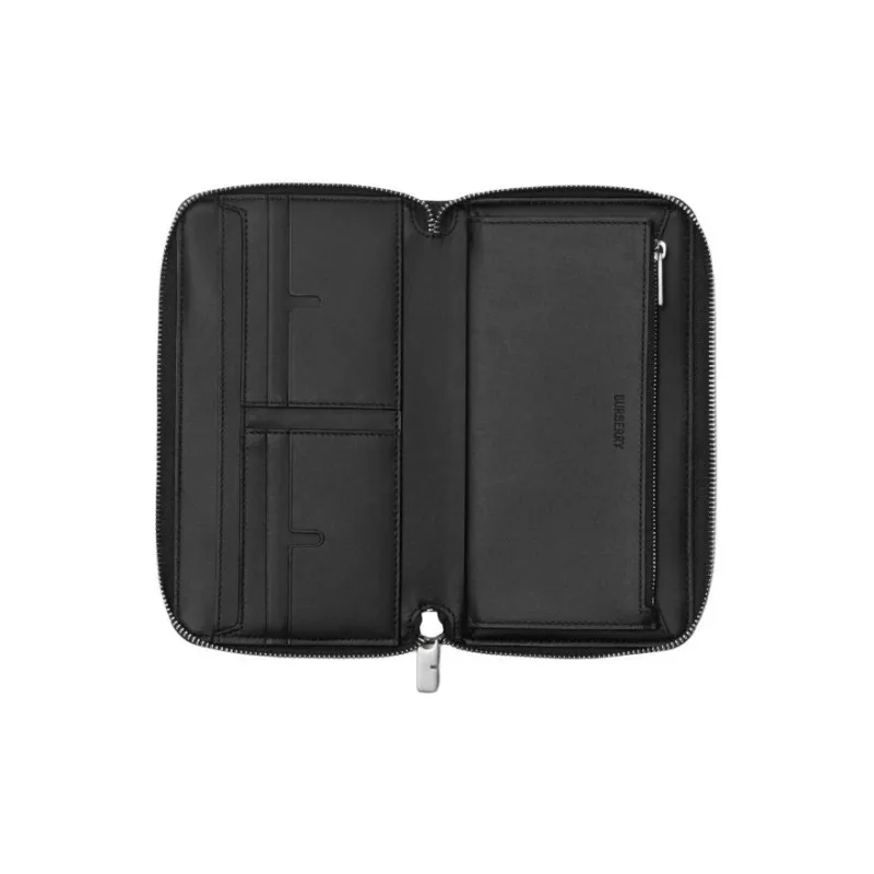Burberry Polyester Wallet Tubas Men's Black & Calico-2