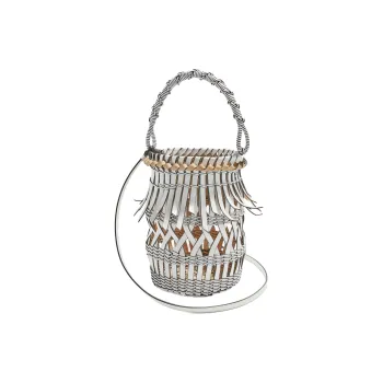 LOEWE Calfskin Bucket Bag Handbag Women's White