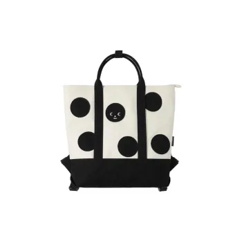 TYAKASHA Cotton Backpack Tote Bag Shopping Bag Shoulder Bag Handbag Medium Size Women's Ecru