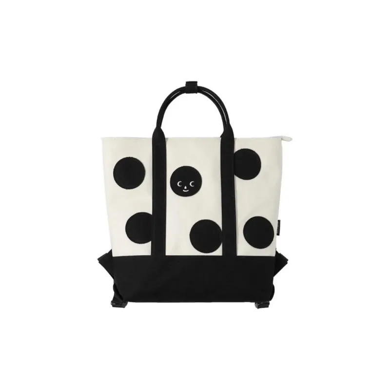 TYAKASHA Cotton Backpack Tote Bag Shopping Bag Shoulder Bag Handbag Medium Size Women's Ecru-0
