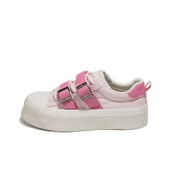 WARRIOR Canvas Shoes Women's Low Top Pink Peach Red