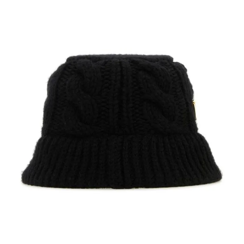 PRADA Cable-Knit Bucket Hat-2