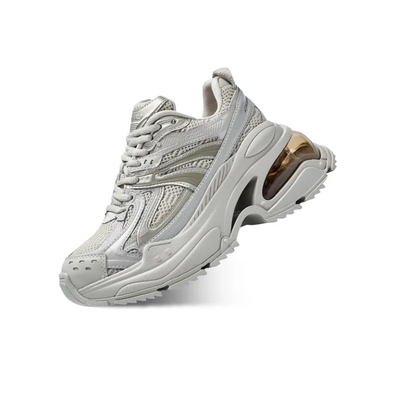 CHERYKALLY Chunky Sneakers Women's Low Top Ecru-5