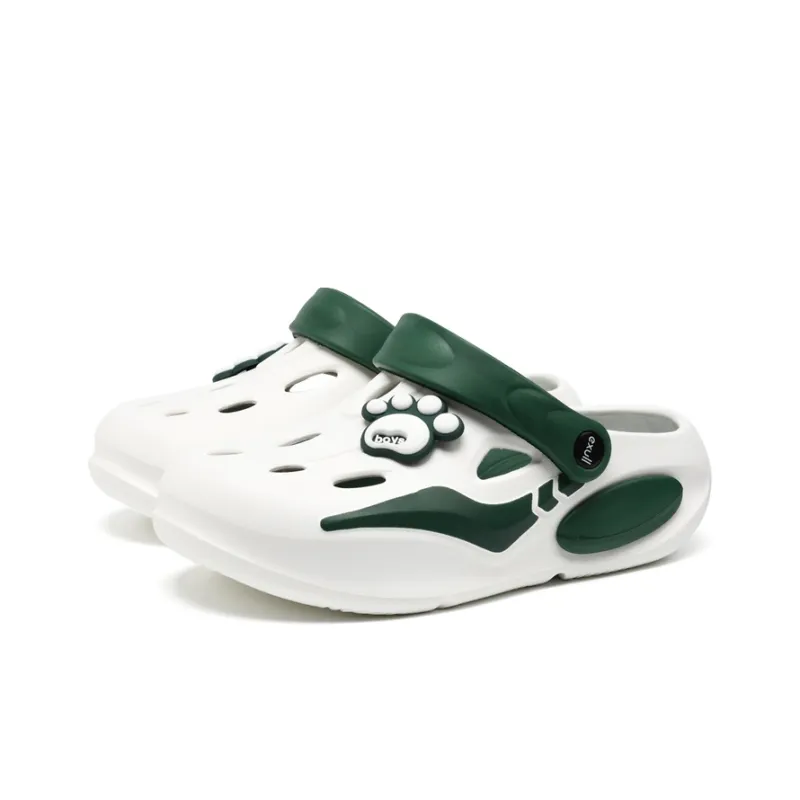 EXULL Q Clogs Women's White Green-3