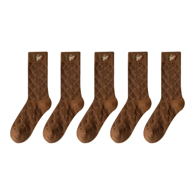 XXLLG Mid Calf Socks Women's 5 Pack-13
