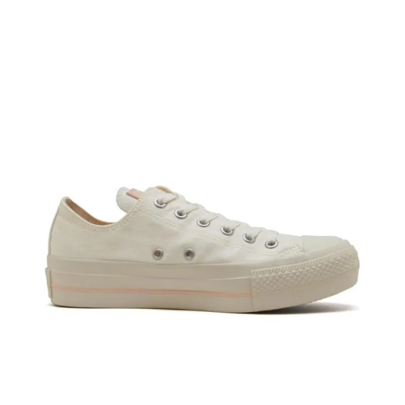 Converse All Star PLTS Rubber Patch OX Durable Cushioning Low Top Canvas Shoes Women's White-1