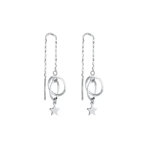 Silver Arashi Drop Earrings Unisex