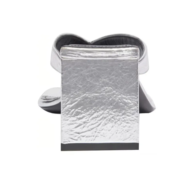 Balenciaga Double Square Sandals Silver Women's-2