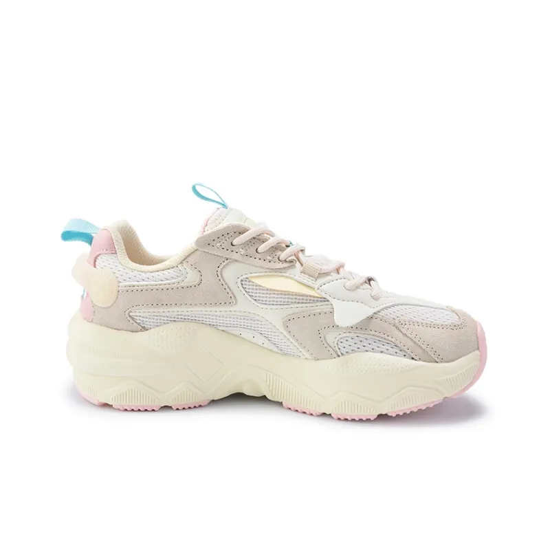 Angela Chunky Sneakers Women's Low Top Obsidian Black/Rose Pink-10