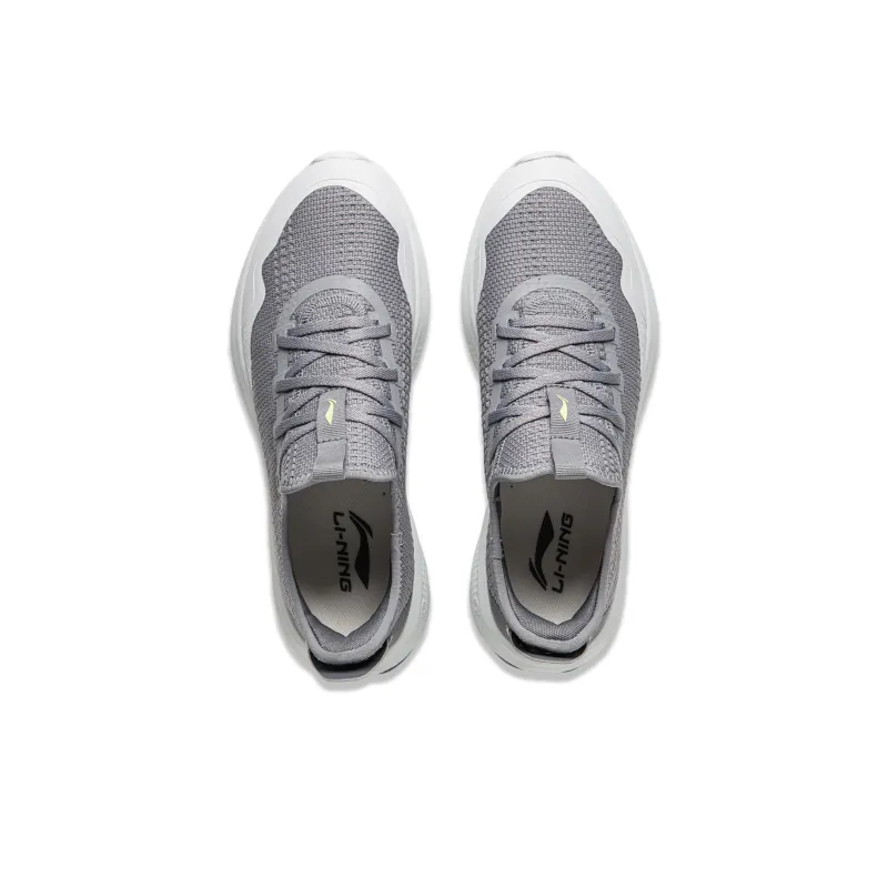 LiNing Cloud Ease Slip On Non-slip Wear-resistant Shock Absorption Low-Top Casual Shoes Men's Gray White-4