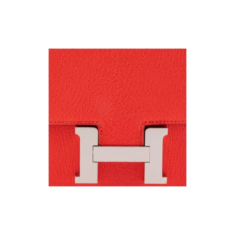 HERMES Constance Goatskin Kangkang Bag, Shoulder Bag, Crossbody Bag Mini Women's 0E Rose Texas Pink-4