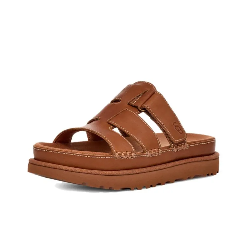UGG Goldenstar Platform Slide Tan Women's-1