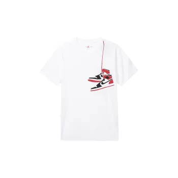 Jordan Set in Sleeve T Shirt Men's White