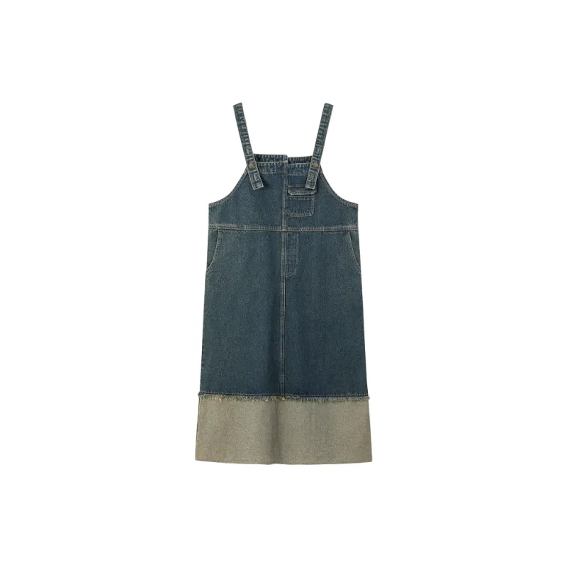 【dme】 Sleeveless Dress Women's Dark Denim Blue-1