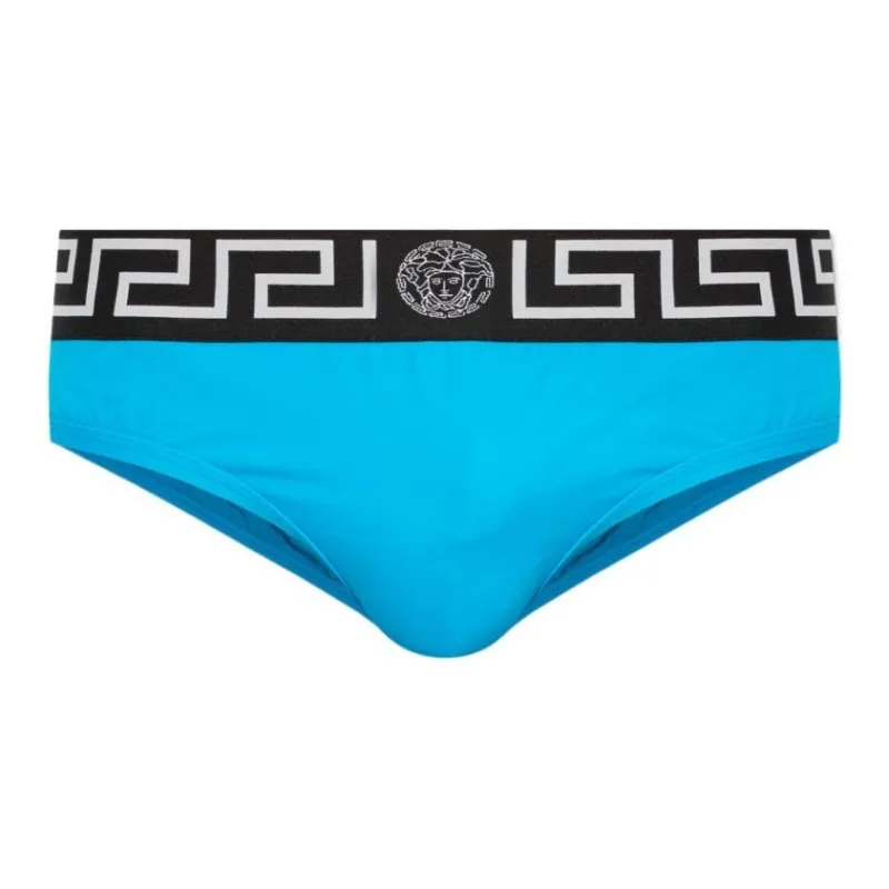 VERSACE Medusa Jacquard Logo Waistband Swim Briefs-0