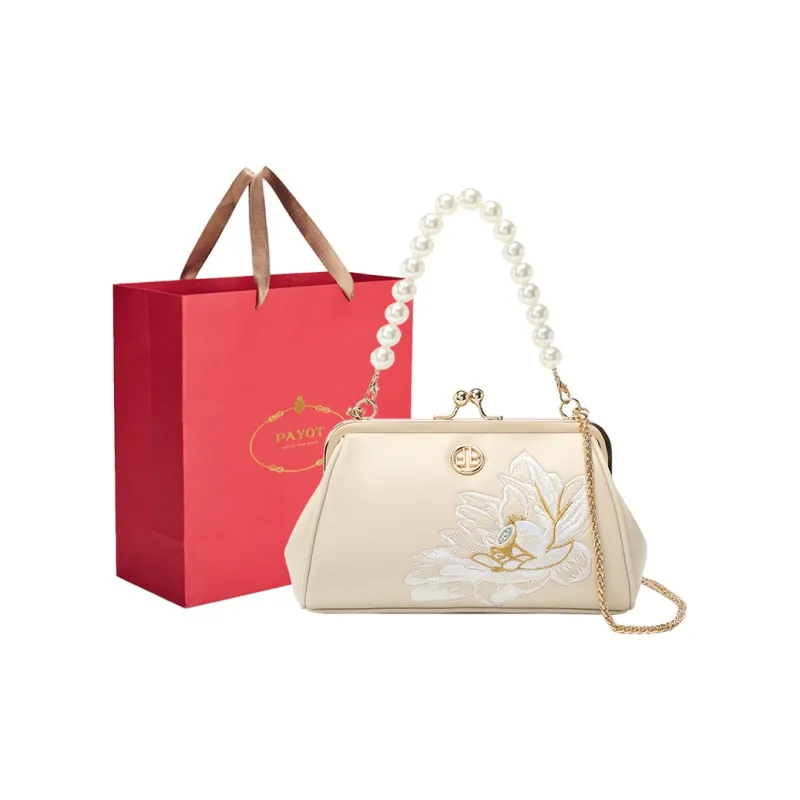 PAYOT PU Kelly Bag, Handbag, Crossbody Bag, Shoulder Bag Regular Women's Ecru-1