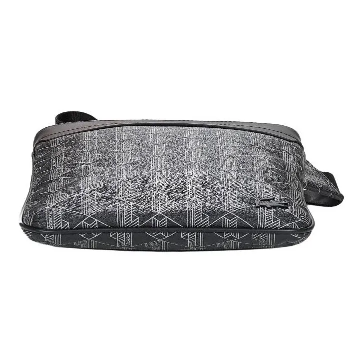 LACOSTE PVC Shoulder Bag Men's Black & Gray-4