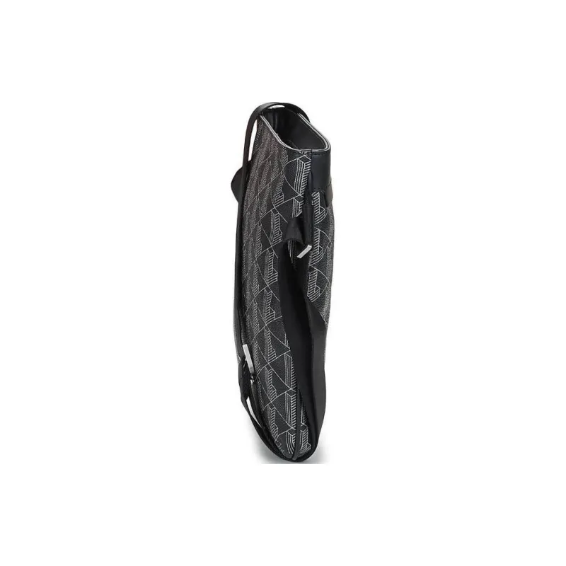 LACOSTE PVC Shoulder Bag Men's Black & Gray-5