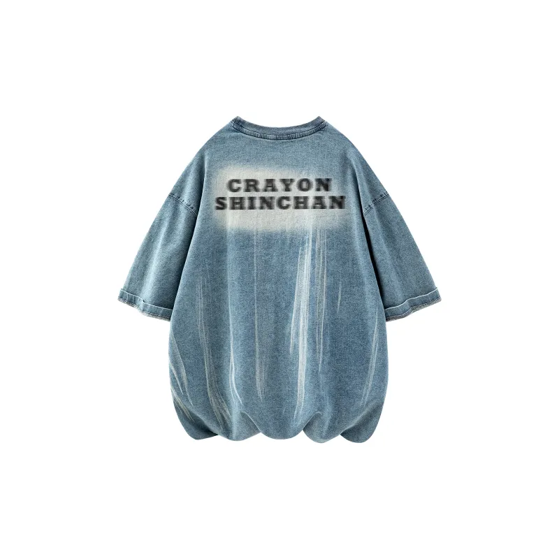 Crayon Shinchan T Shirts Unisex Light Blue-1