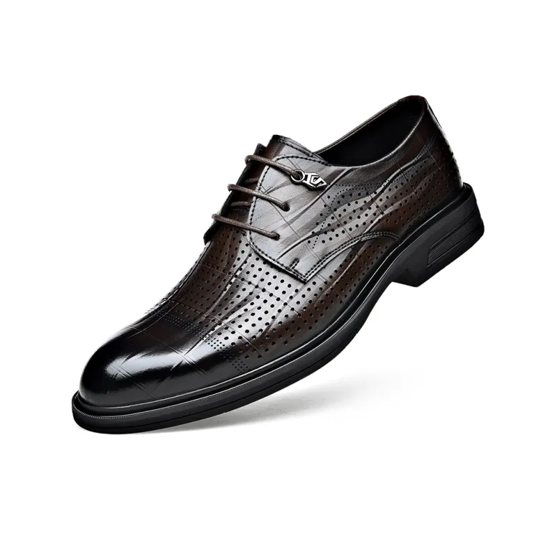 SHUPATE Dress Shoes Men Low Top Black/Brown-12