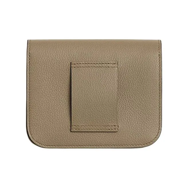 HERMES Constance Slim Evercolor Calfskin Fanny Pack Handheld Wallet Women's Malafa Beige-1