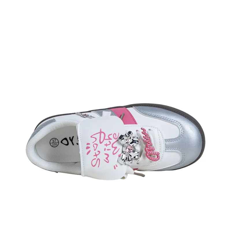 OYNN Young Baby Series Aaahh Cream Puff Shoe Box Anti Slip Wear Resistant Low Top Skateboard Shoes Women's-4