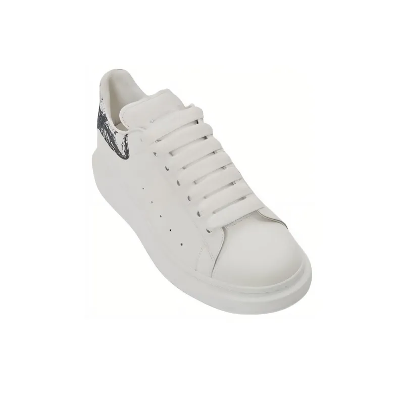 Alexander McQueen Oversized Sneakers 'White With Black Sketch'-2