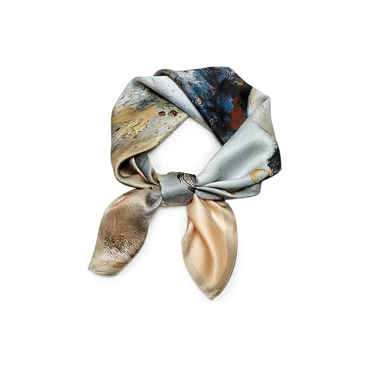 Narandu Silk Scarves Women's Light Khaki-5