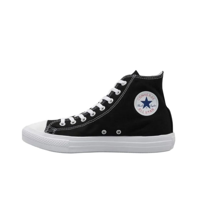 Converse All Star Light HI Abrasion-Resistant Cushioning Slip-Resistant High-Top Canvas Shoes Unisex Black White-0