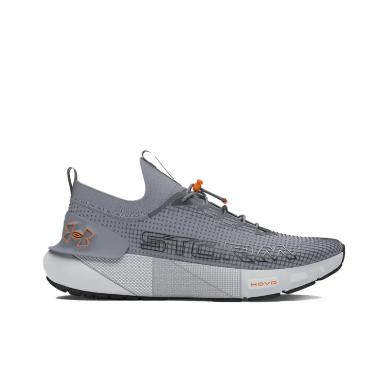 Under Armour HOVR Phantom 3 SE Storm Slip Resistant Cushioning Low Top Running Shoes Unisex Gray Orange-1
