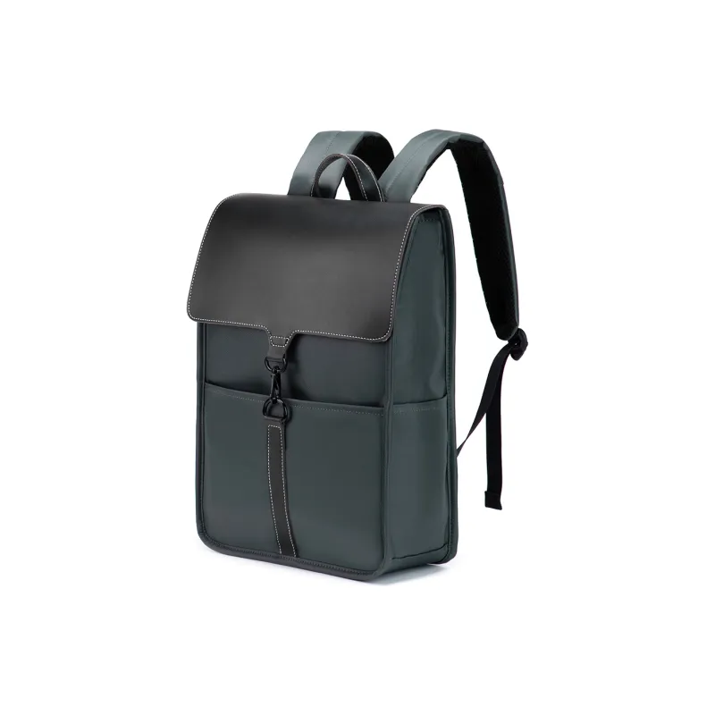YOUR NAME Fabric With Nylon Backpack Regular Men's Gray Green-1