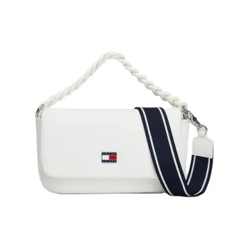 Tommy Hilfiger Polyurethane Handbag, Shoulder Bag, Crossbody Bag Small Size Women's White