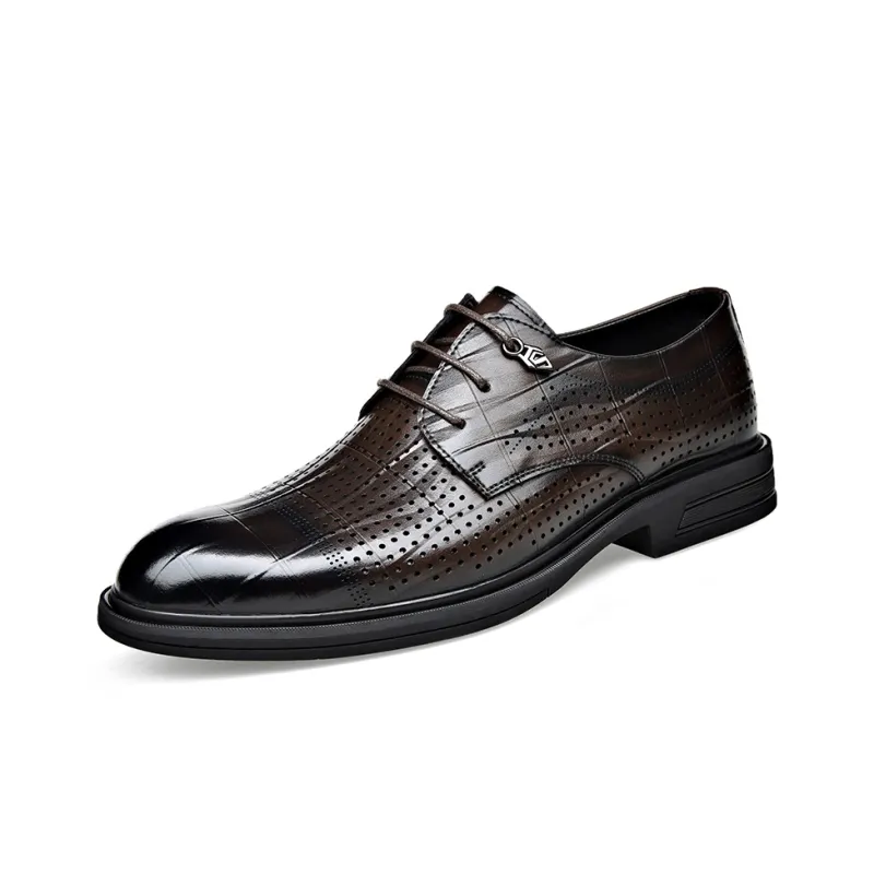 SHUPATE Dress Shoes Men Low Top Black/Brown-11