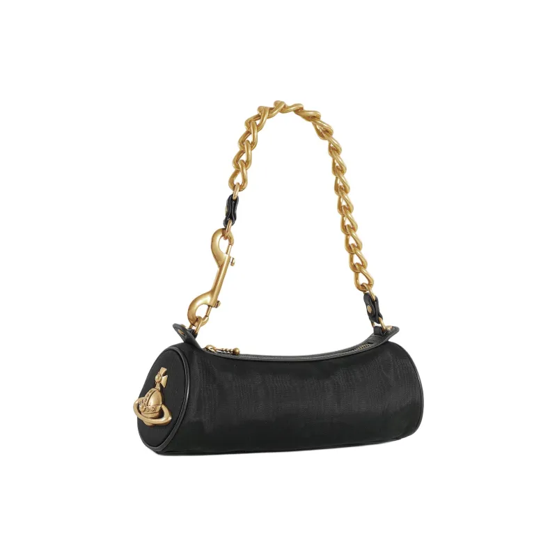 Vivienne Westwood Viscose Cylinder Bag Handbag, Shoulder Bag Women's Black-1