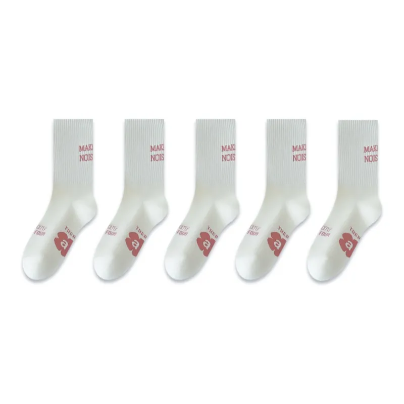 LUOLIAN Knee High Socks Women's 5 Pack-9