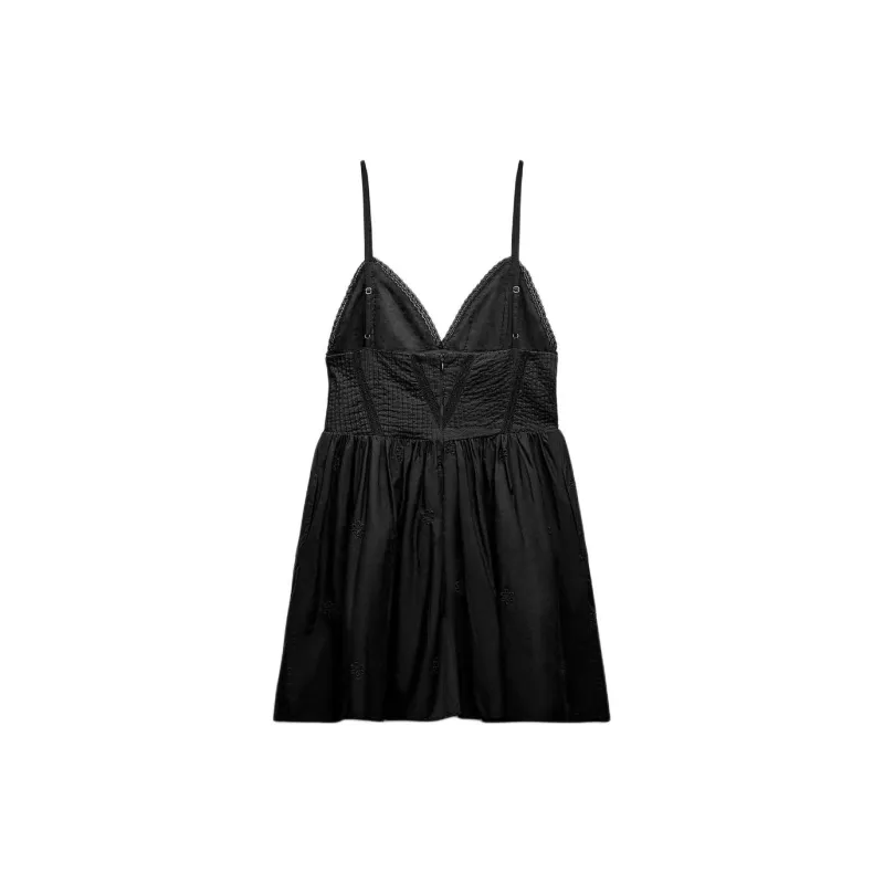 ZARA Slip Dresses Women's Black-1
