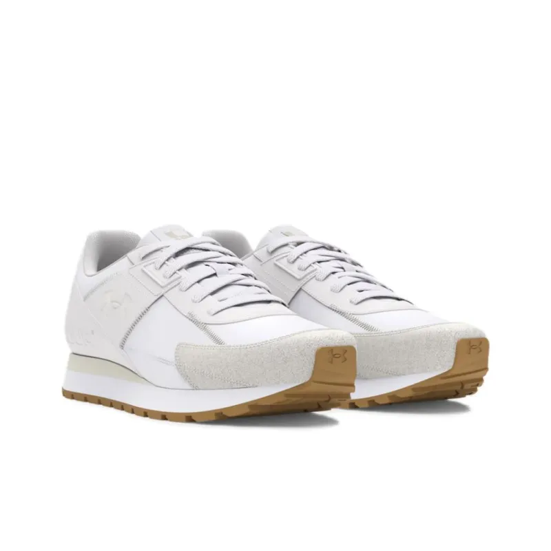 Under Armour Essential Cushioning, Wear Resistant Low Top Casual Shoes Men's White Brown-2