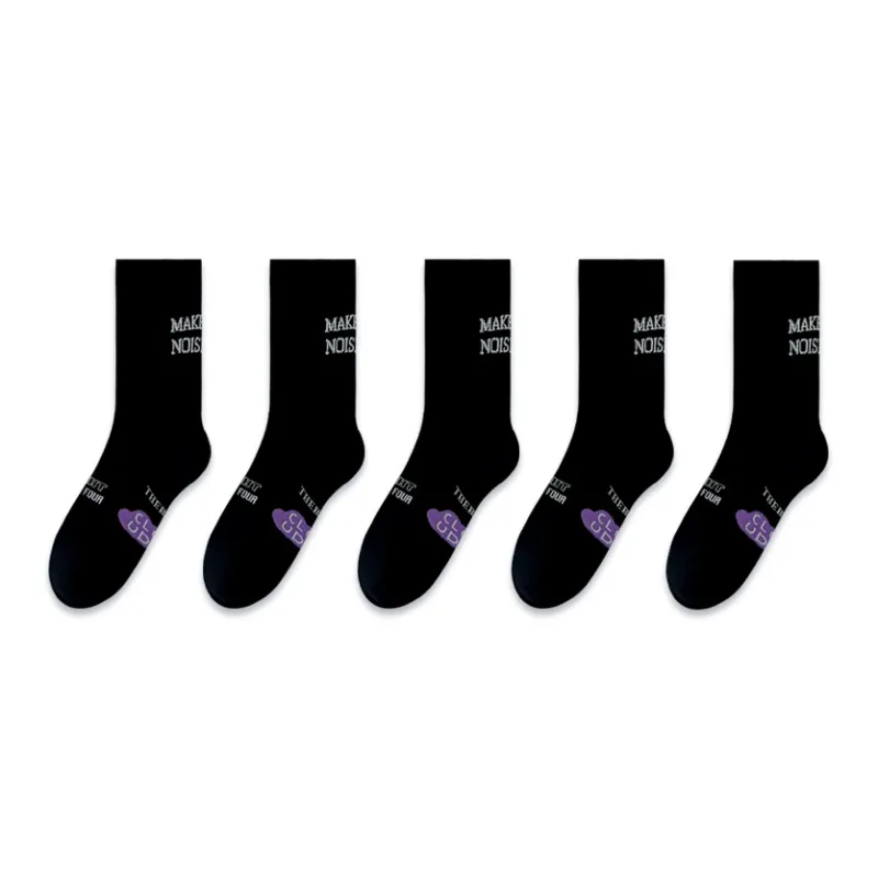 LUOLIAN Knee High Socks Women's 5 Pack-11