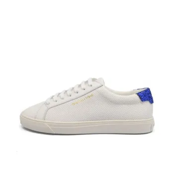 SAINT LAURENT Low Top Stylish Skateboarding Shoes Women's White Blue