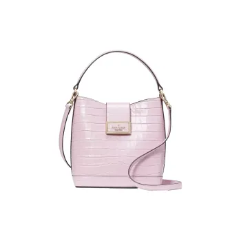 Kate Spade Cow Leather Bucket Bag Portable Crossbody Bag Shoulder Bag Women's Quartz Pink Red