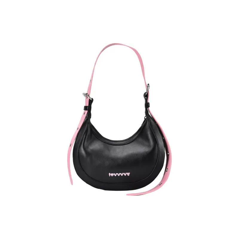 DRACONITE ×LOVVVVE PU Crescent Bag Crossbody Bag Shoulder Bag Regular Women's Multicolor-2